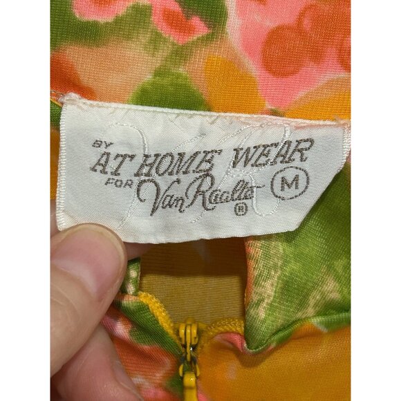 Vintage At Home Wear Van Raalte Sash Belt Floral Maxi Dress Size Medium Boho - Picture 6 of 9